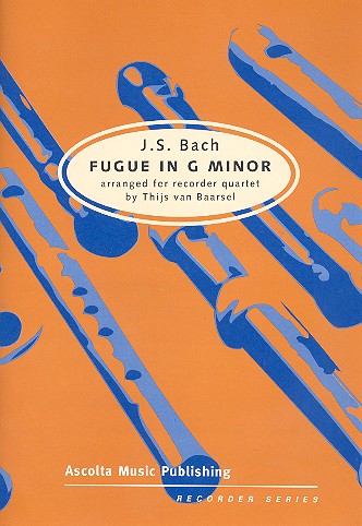 Fuge g-Moll BWV542  für 4 Blockflöten (SATB)  Partitur und Stimmen