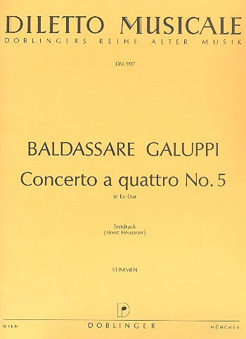 Concerto a quattro Es-Dur Nr.5  für Streichorchester  Stimmensatz (4-3-2-2-1)