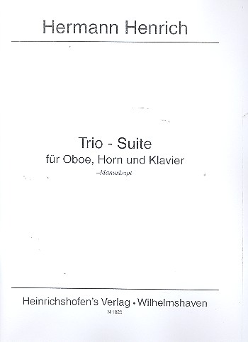 TRIO-SUITE FUER OBOE, HORN&nbsp;&nbsp;UND KLAVIER,  STIMMEN&nbsp;&nbsp;V E R L A G S K O P I E