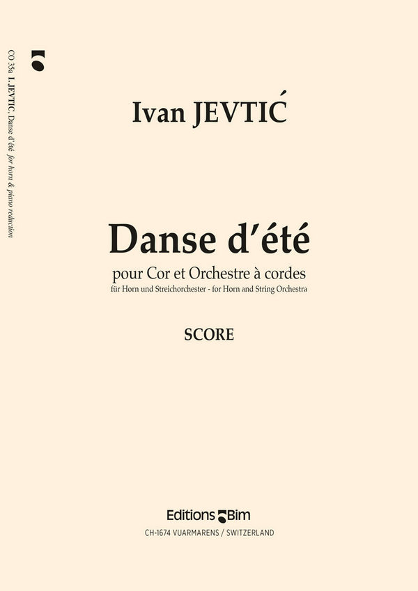 DANSE D'ETE FUER HORN UND STREICH-&nbsp;&nbsp;ORCHESTER&nbsp;&nbsp;PARTITUR