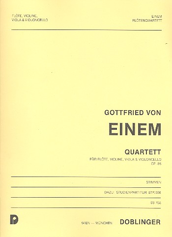 Quartett op.85 für Flöte, Violine,  Viola und Violoncello  Stimmen