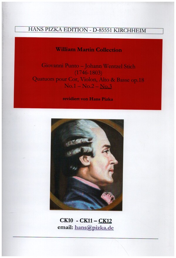 Quartett E-Dur op.18,3&nbsp;&nbsp;für Horn und Streichtrio&nbsp;&nbsp;Stimmen