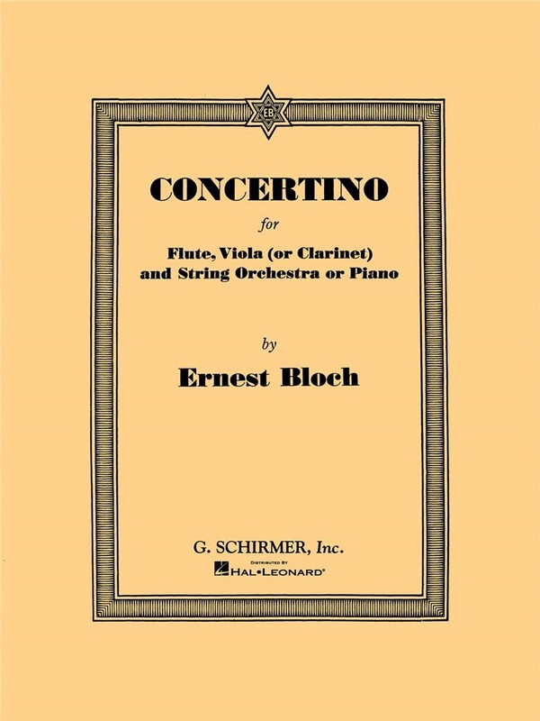 Concertino for flute, viola (clar) and string orchestra for flute,&nbsp;&nbsp;viola and piano&nbsp;&nbsp;parts