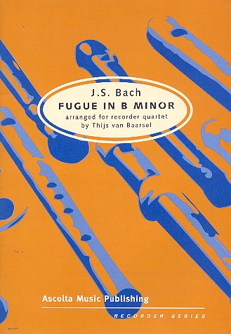 Fugue b minor BWV544&nbsp;&nbsp;for 4 recorders (SATB)&nbsp;&nbsp;score and parts