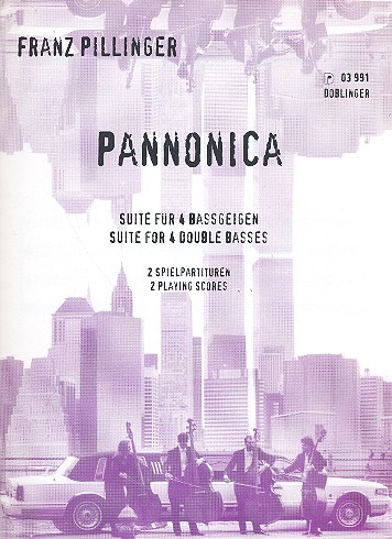 Pannonica Suite für&nbsp;&nbsp;4 Kontrabässe&nbsp;&nbsp;2 Spielpartituren