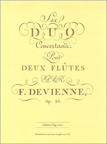6 duos concertants op.83  pour 2 flutes  parties