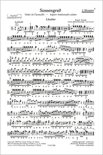 SENNENGRUSS LAENDLER FUER HAND-  HARMONIKA  2STIMMEN  