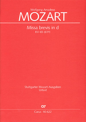 Missa brevis d-Moll KV65&nbsp;&nbsp;für Soli, Chor und Orchester&nbsp;&nbsp;Partitur