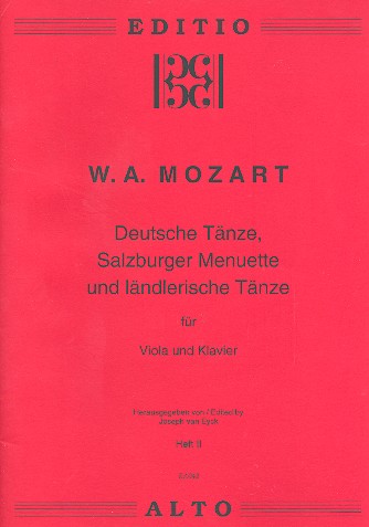 Deutsche Tänze, Salzburger Menuette und&nbsp;&nbsp;ländlerische Tänze Bd.2 für Viola&nbsp;&nbsp;und Klavier