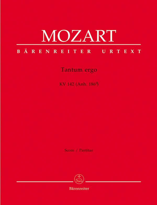 TANTUM ERGO KV142 FUER GEM CHOR&nbsp;&nbsp;ORCHESTER UND ORGEL,  PARTITUR&nbsp;&nbsp;FEDERHOFER, HELLMUT, ED