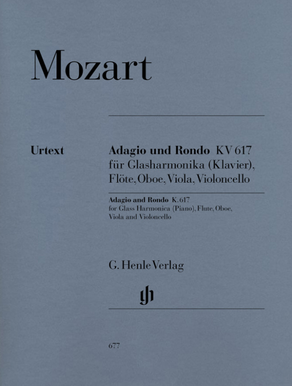 Adagio und Rondo KV617&nbsp;&nbsp;für Glasharmonika (Klavier), Flöte, Oboe Viola und Violoncello&nbsp;&nbsp;Stimmen