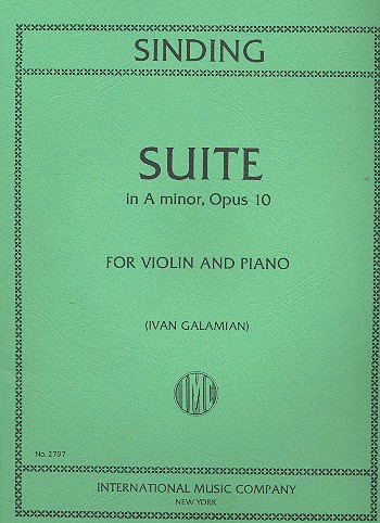 Suite a minor op.10&nbsp;&nbsp;for violin and piano&nbsp;&nbsp;