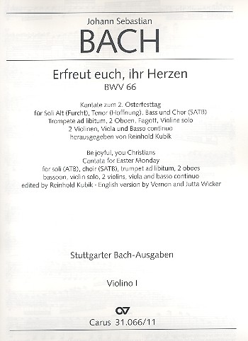 Erfreut euch, ihr Herzen&nbsp;&nbsp;Kantate Nr.66 BWV66&nbsp;&nbsp;Violine solo und Violine 1