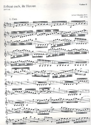 Erfreut euch, ihr Herzen&nbsp;&nbsp;Kantate Nr.66 BWV66&nbsp;&nbsp;Violine 2