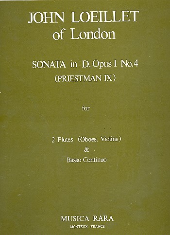 Sonata D major op.1,4  for 2 flutes (oboe, violin) and bc  