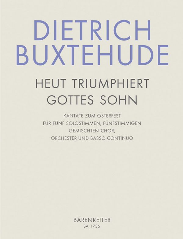 Heut triumphieret Gottes Sohn&nbsp;&nbsp;für Soli (SSATB), gem Chor (SSATB), Orchester und Bc    &nbsp;&nbsp;Partitur