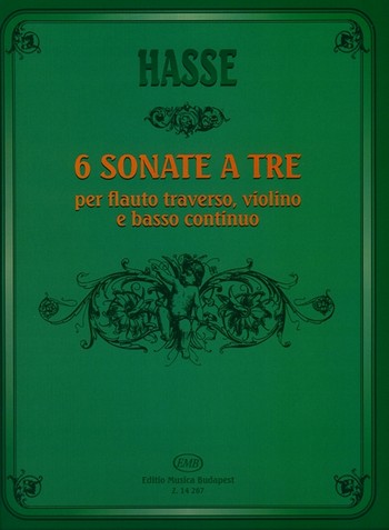 6 sonate à tre für Flöte, Violine  und Bc  