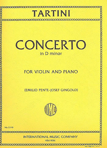 Concerto d minor&nbsp;&nbsp;for violin and piano&nbsp;&nbsp;