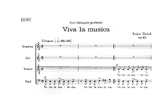 Viva la Musica op.43  für gem Chor a cappella  Singpartitur