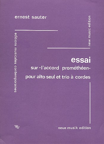 Essai sur l'accord prometheen  für Viola solo und Streichtrio  Stimmen