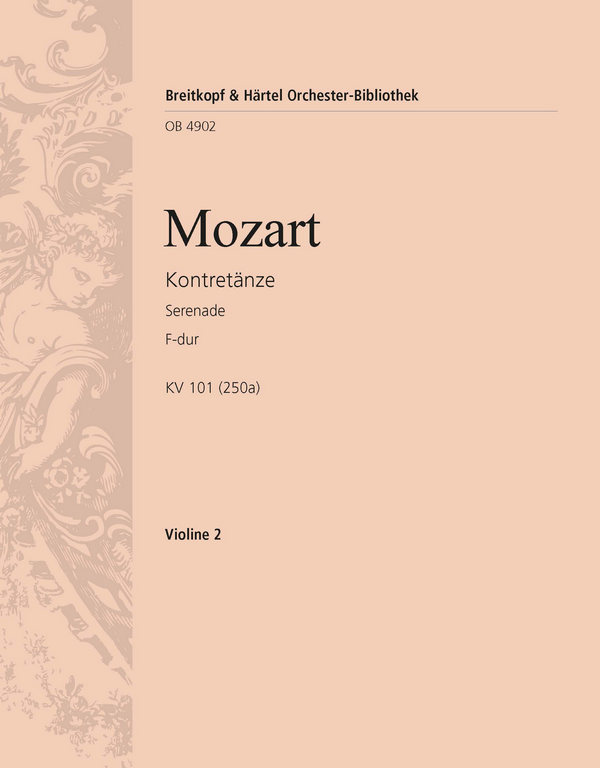 Kontretänze F-Dur KV101 'Serenade'&nbsp;&nbsp;für Orchester&nbsp;&nbsp;Violine 2