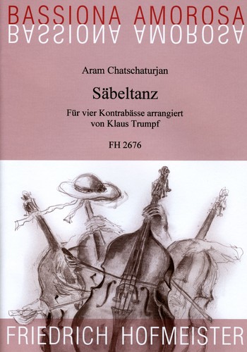 Säbeltanz für 4 Kontrabässe&nbsp;&nbsp;Partitur und Stimmen&nbsp;&nbsp;