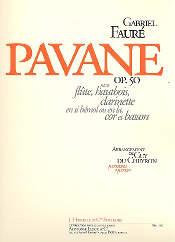 Pavane op.50&nbsp;&nbsp;pour flûte, hautbois, clarinette , cor en fa et basson&nbsp;&nbsp;