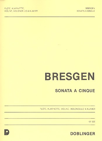 SONATA A 5 FUER FLOETE, KLARINETTE,&nbsp;&nbsp;VIOLINE, CELLO UND KLAVIER&nbsp;&nbsp;PARTITUR UND STIMMEN
