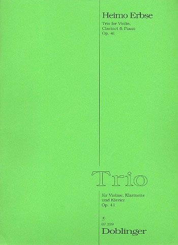 Trio op.41  für Violine, Klarinette und Klavier  Partitur und Stimmen