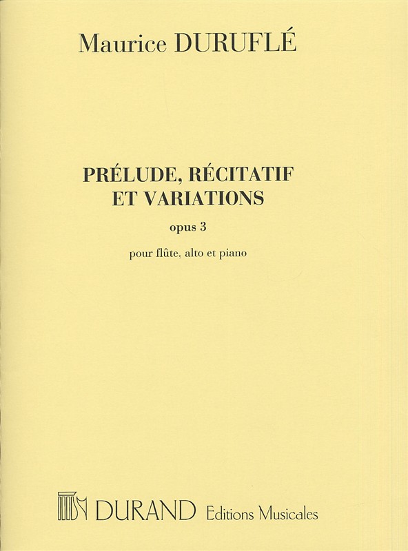 Prélude recitatif et variations op.3  pour flûte, alto et piano  