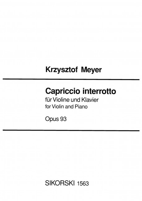 Capriccio interrotto op.93  für Violine und Klavier (2000)  