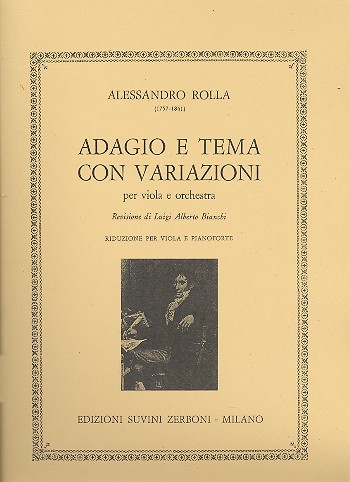 Adagio e tema con variazioni  per viola e orchestra   riduzione per viola e pianoforte
