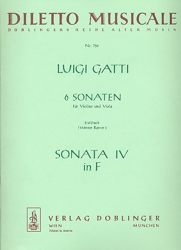 Sonate F-Dur Nr.4 für&nbsp;&nbsp;Violine und Viola&nbsp;&nbsp;Partitur und Stimmen