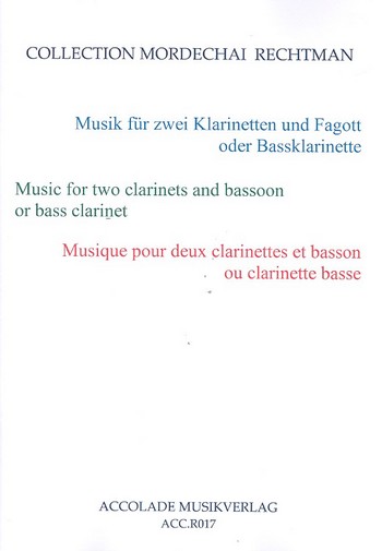 Musik&nbsp;&nbsp;für 2 Klarinetten und Fagott (Bassklarinette)&nbsp;&nbsp;Partitur und Stimmen