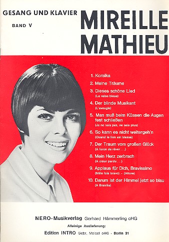 Mireille Mathieu Band 5: Album  für Gesang und Klavier  
