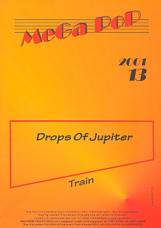 Drops of Jupiter: Einzelausgabe  für Klavier (mit Text)  train