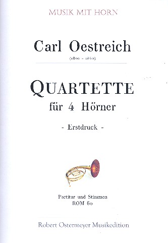 Quartette für 4 Hörner  Partitur und Stimmen  