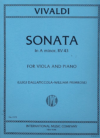 Sonata a minor&nbsp;&nbsp;for viola and piano&nbsp;&nbsp;