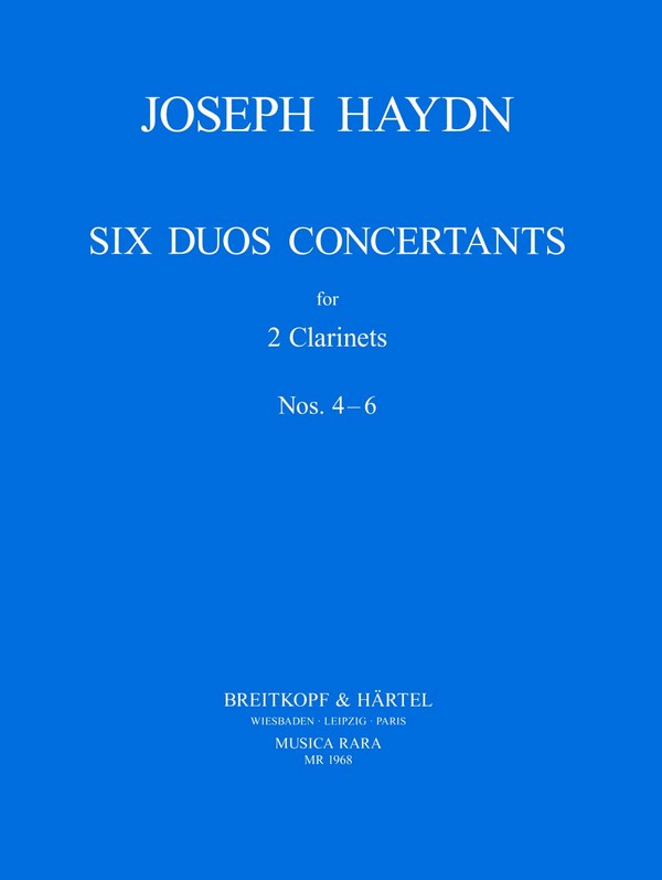 6 Duette Nr.4-6  für 2 Klarinetten  Stimmen