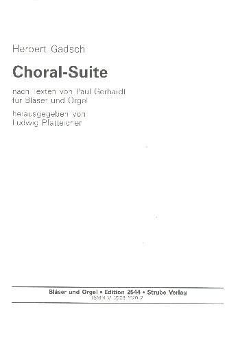 Choral-Suite  für Bläser und Orgel  Partitur