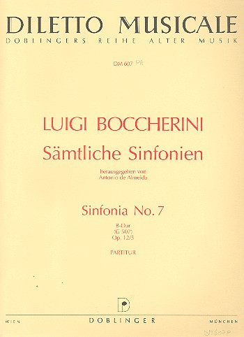 SINFONIA B-DUR NR.7 OP.12,5&nbsp;&nbsp;FUER ORCHESTER&nbsp;&nbsp;PARTITUR