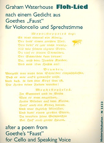 Floh-Lied für Violoncello und  Sprechstimme  nach einem Gedicht
