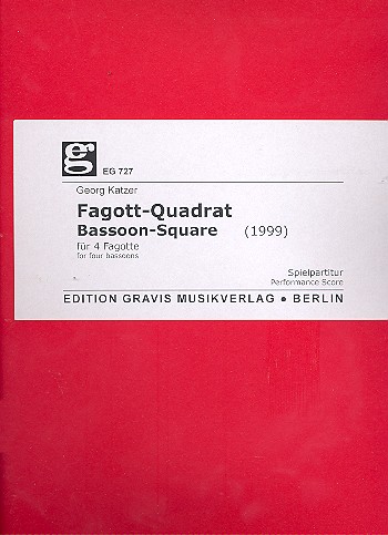 Fagott-Quadrat für vier Fagotte  vier Spielpartituren (1999)  Bassoon square