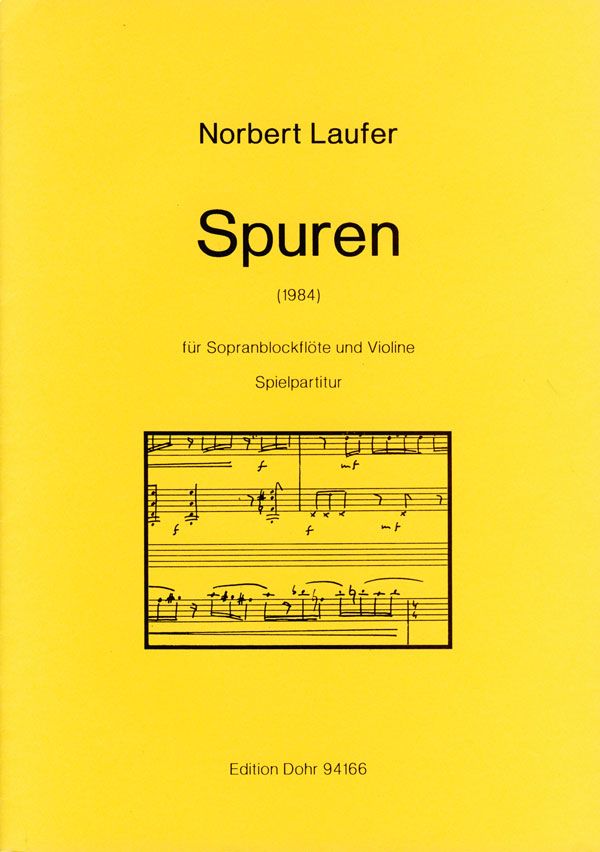 Spuren für Sopranblockflöte  und Violine  Spielpartitur