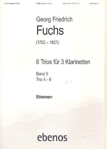 6 Trios Band 2 (Nr.4-6)  für 3 Klarinetten  Stimmen