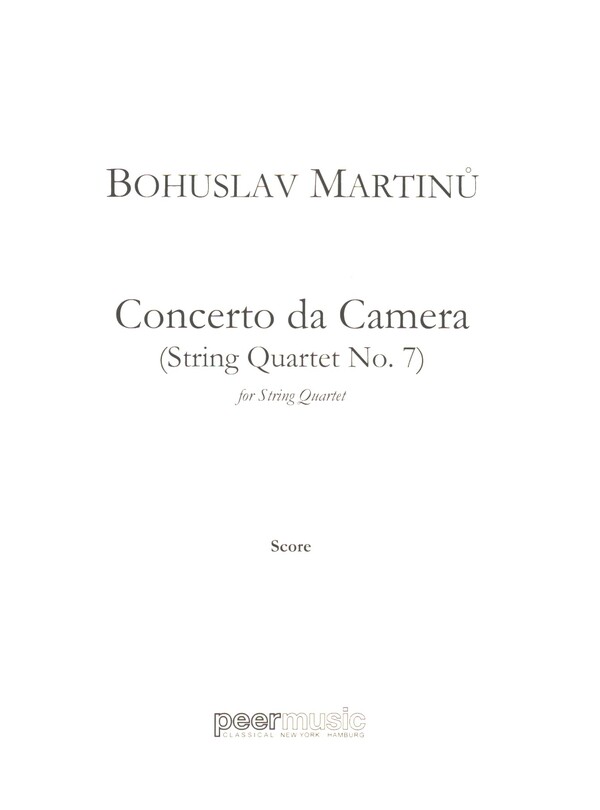 Concerto da Camera (String Quartet No.7)  for string quartet  score