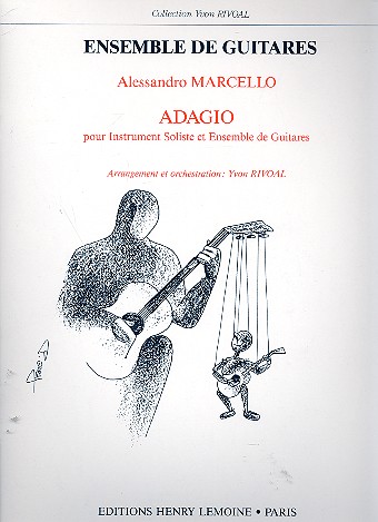 Adagio pour instrument soliste  (violon, flûte) et ensemble de guitares (5)  