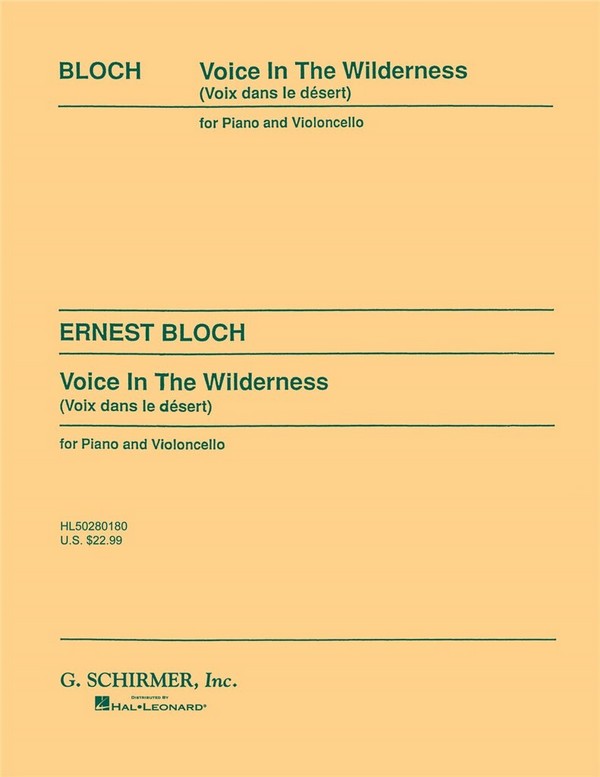 Voice in the Wilderness for cello&nbsp;&nbsp;and piano&nbsp;&nbsp;