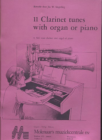 11 Clarinet Tunes with organ or piano    