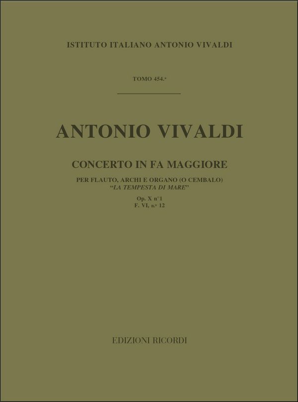 Concerto fa maggiore op.10,1 f.6:12&nbsp;&nbsp;per flauto, archi e organo (cemb)&nbsp;&nbsp;partitura